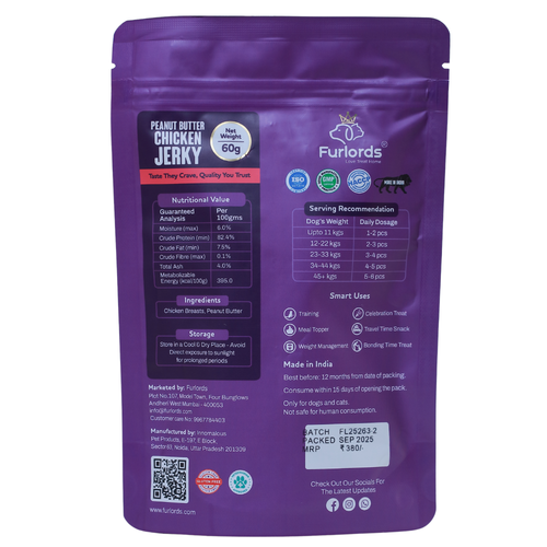 Furlords Peanut Butter Chicken Jerky