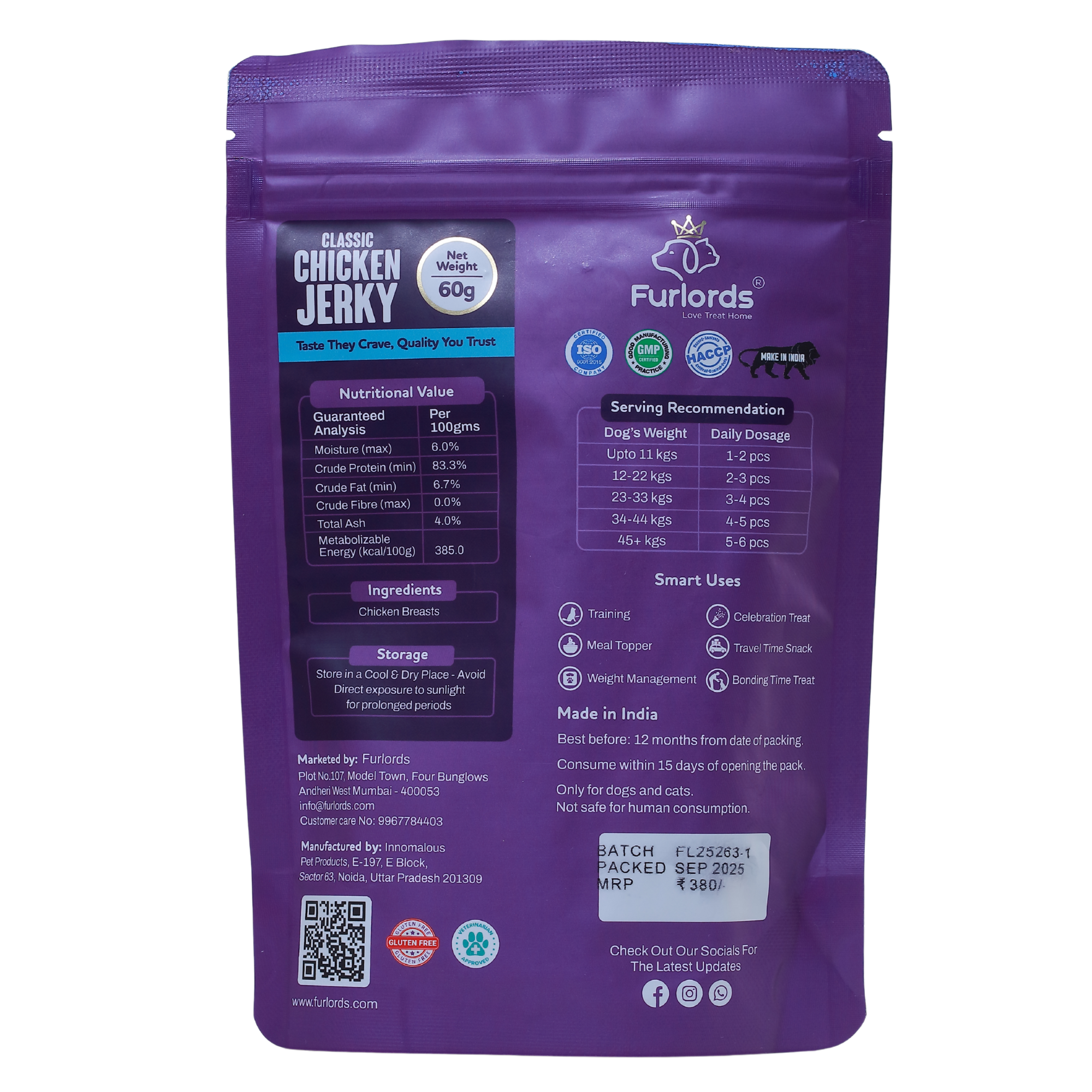 Furlords Classic Chicken Jerky