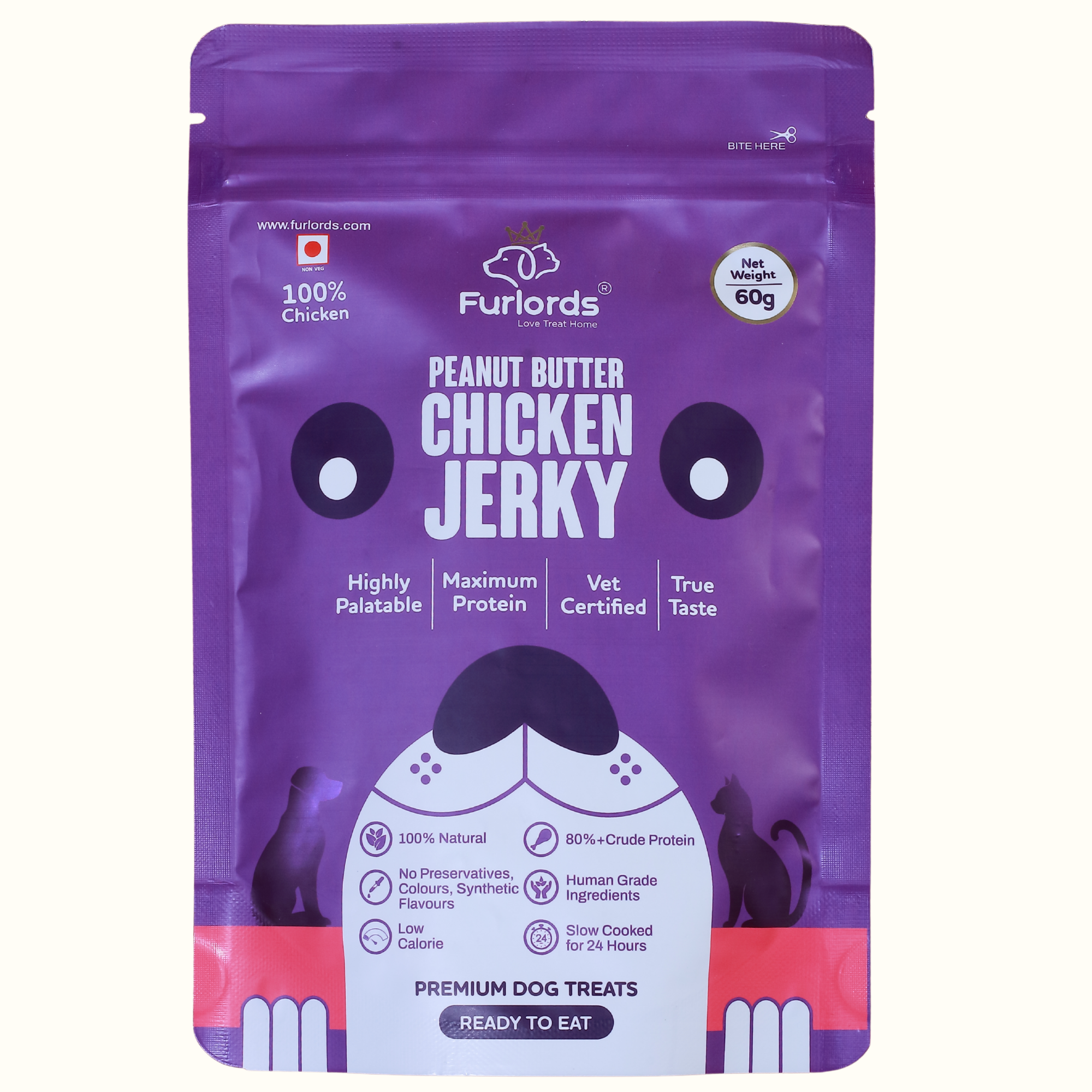 Furlords Peanut Butter Chicken Jerky
